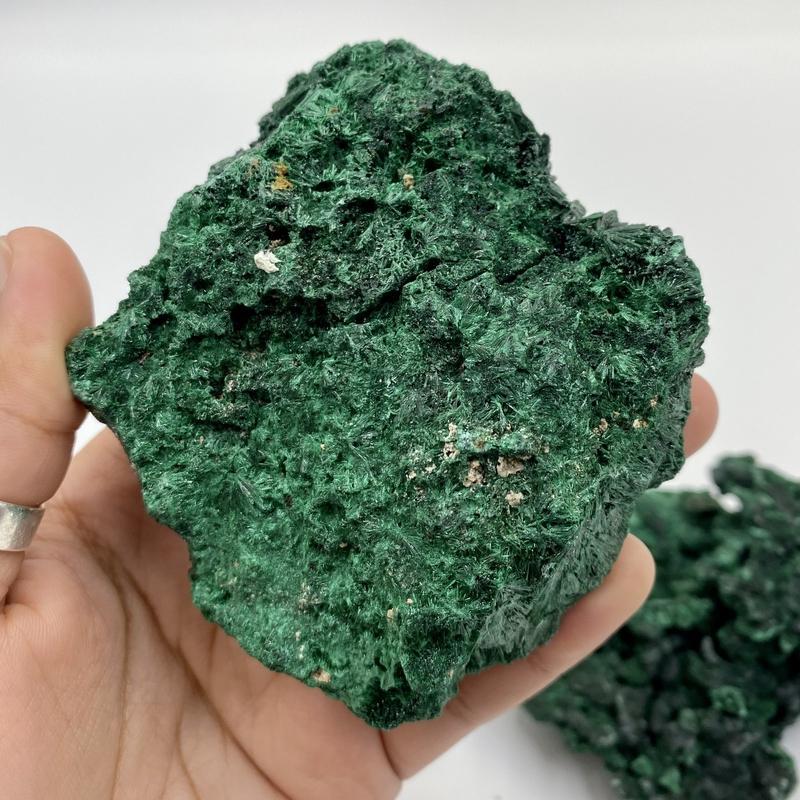 Natural Fibrous Malachite Cluster || Transformation, Emotional Blockages, Cleansing One's Energy || Medium || From Shaba Province, Zaire-Nature's Treasures