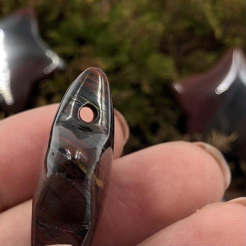 Natural Hematite and Red Jasper Star Pendant || Grounding, Protection || South Africa-Nature's Treasures