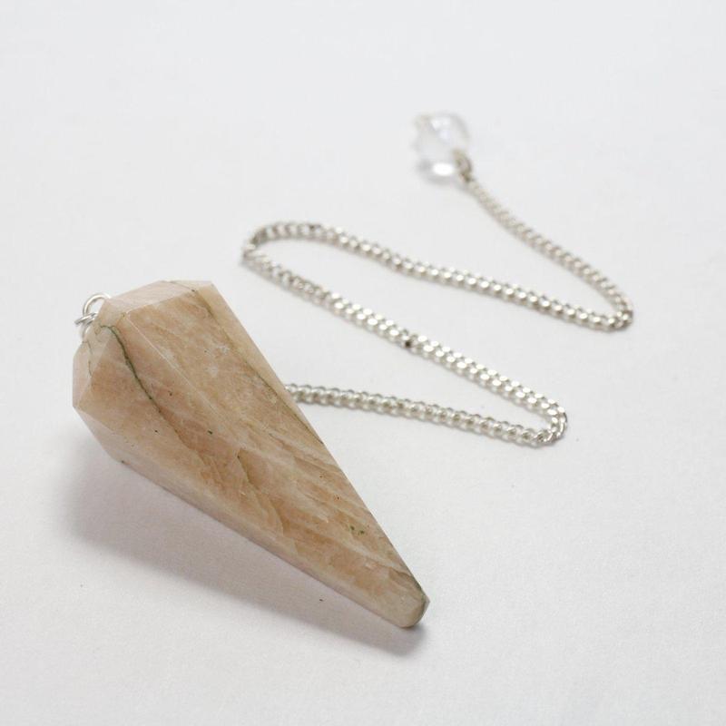 Natural Moonstone Pendulum Divination Tool || Stone of Guidance || India-Nature's Treasures