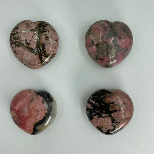 Natural Rhodonite Pocket Heart 40 MM || Emotional Healing, Stability || Brazil-Nature's Treasures