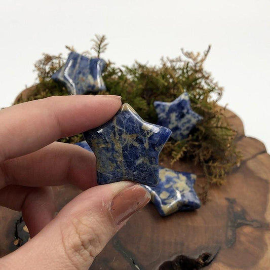 Natural Sodalite Star Pendant || Intuition, Observation || South Africa-Nature's Treasures