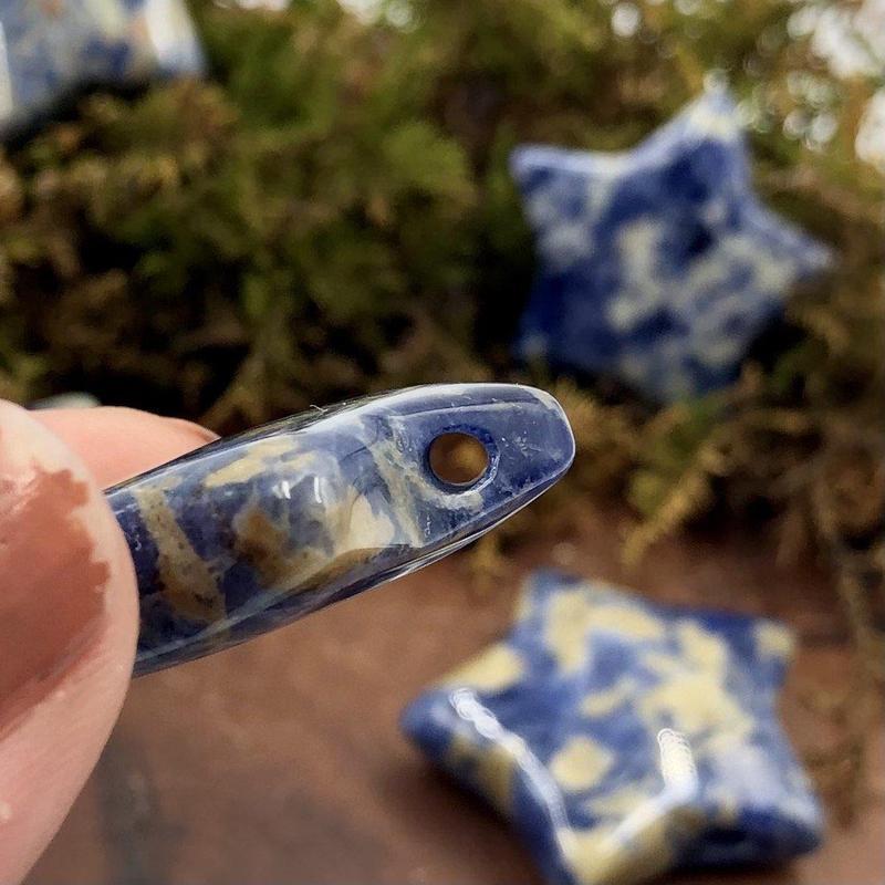 Natural Sodalite Star Pendant || Intuition, Observation || South Africa-Nature's Treasures