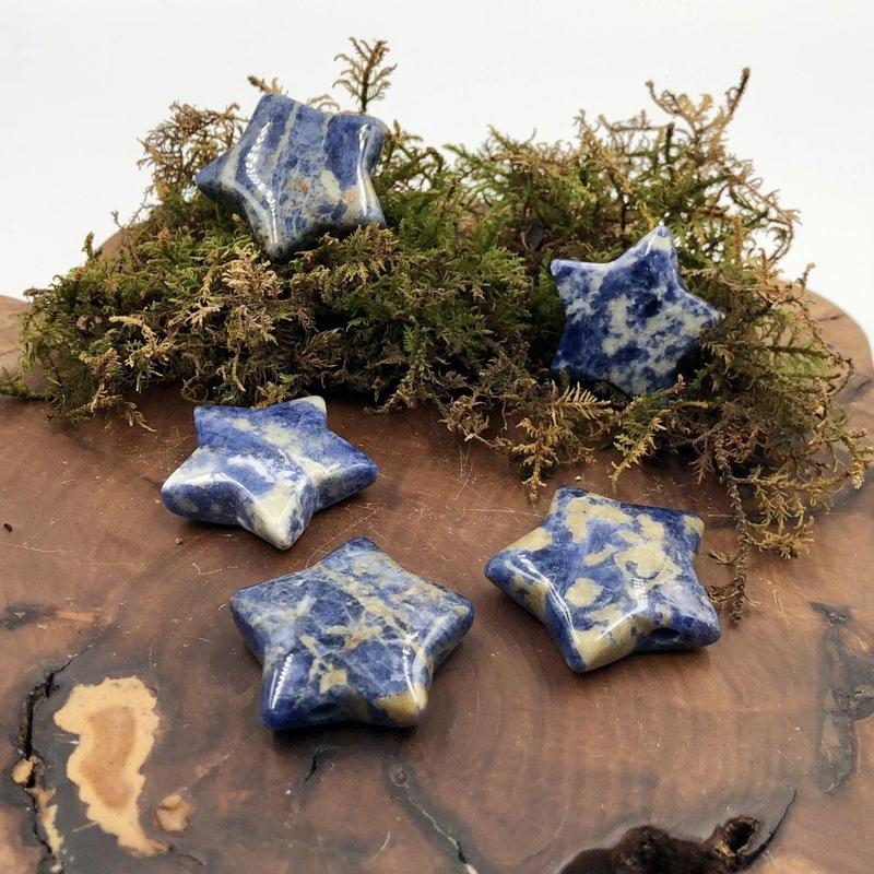 Natural Sodalite Star Pendant || Intuition, Observation || South Africa-Nature's Treasures