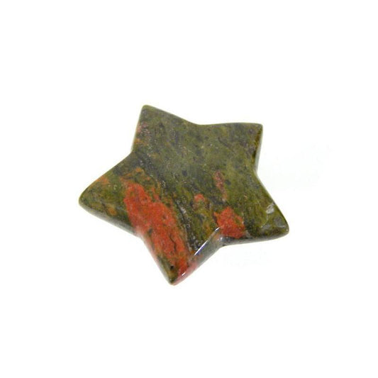 Natural Unakite Jasper Star Carvings || Emotional Balance, Grounding || Canada-Nature's Treasures