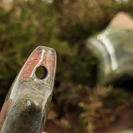 Natural Unakite Jasper Star Pendant || Emotional Balance, Grounding || Canada-Nature's Treasures