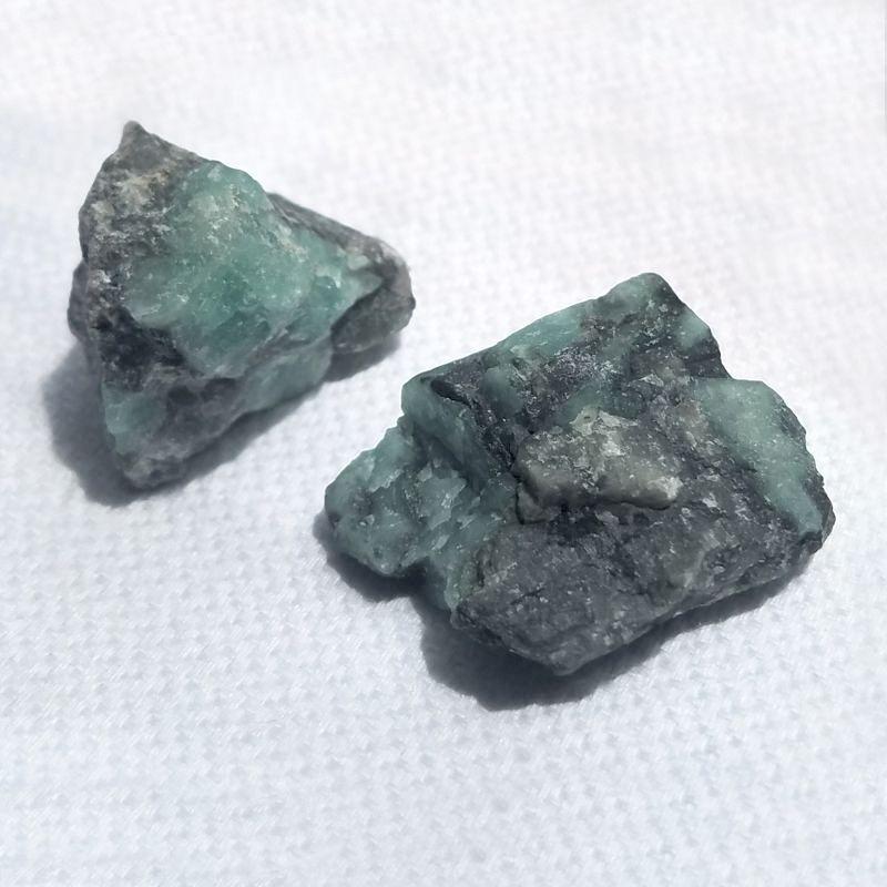 Naturally Formed Emerald on Matrix Rough || Mini-Nature's Treasures
