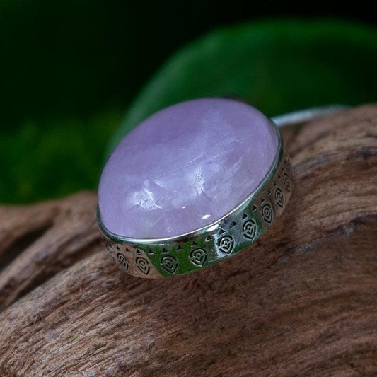 Oval Shaped Kunzite Pendants || .925 Sterling Silver-Nature's Treasures