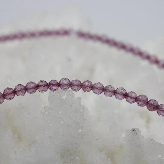 Pink Flamingo Aura Topaz Dainty Faceted Necklace || .925 Sterling Silver-Nature's Treasures