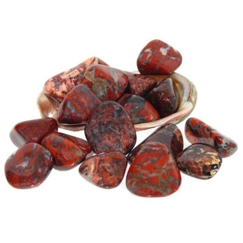 Polished Brecciated Red Jasper Tumbled Stones || Stability & Health || Brazil-Nature's Treasures