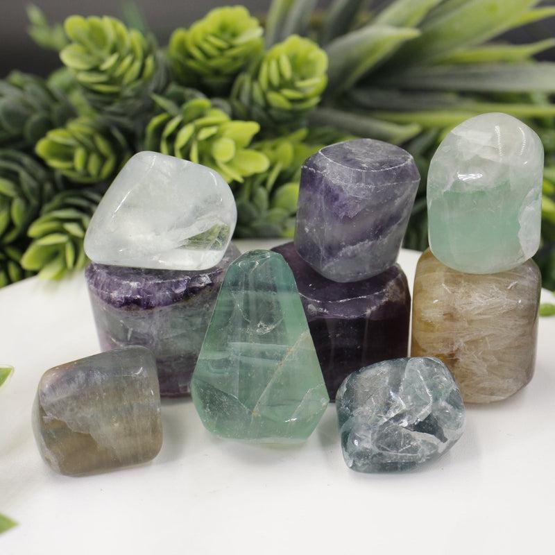 Polished Fluorite Tumble Stone || Mental Clarity, Psychic Cleanser, Decision Making || India-Nature's Treasures