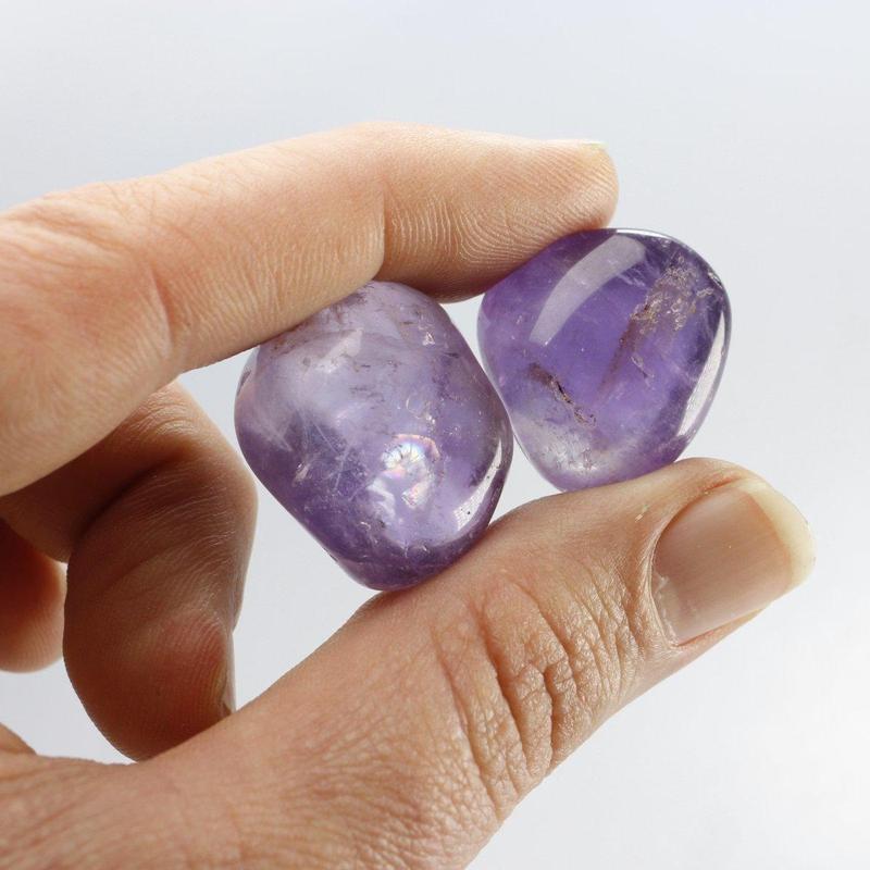 Polished Grade "A" Amethyst Tumble Stone || Anxiety Relief, Protection, Angelic Connection || Brazil-Nature's Treasures