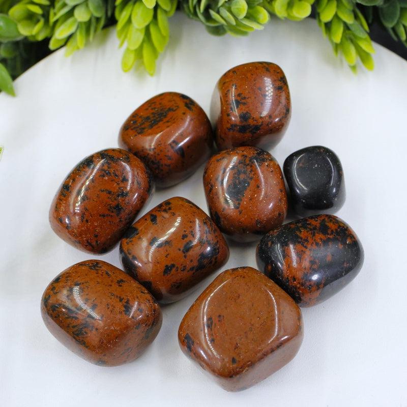 Polished Mahogany Obsidian Tumble Stone || Confidence, Protection, Reliving Tension || India-Nature's Treasures