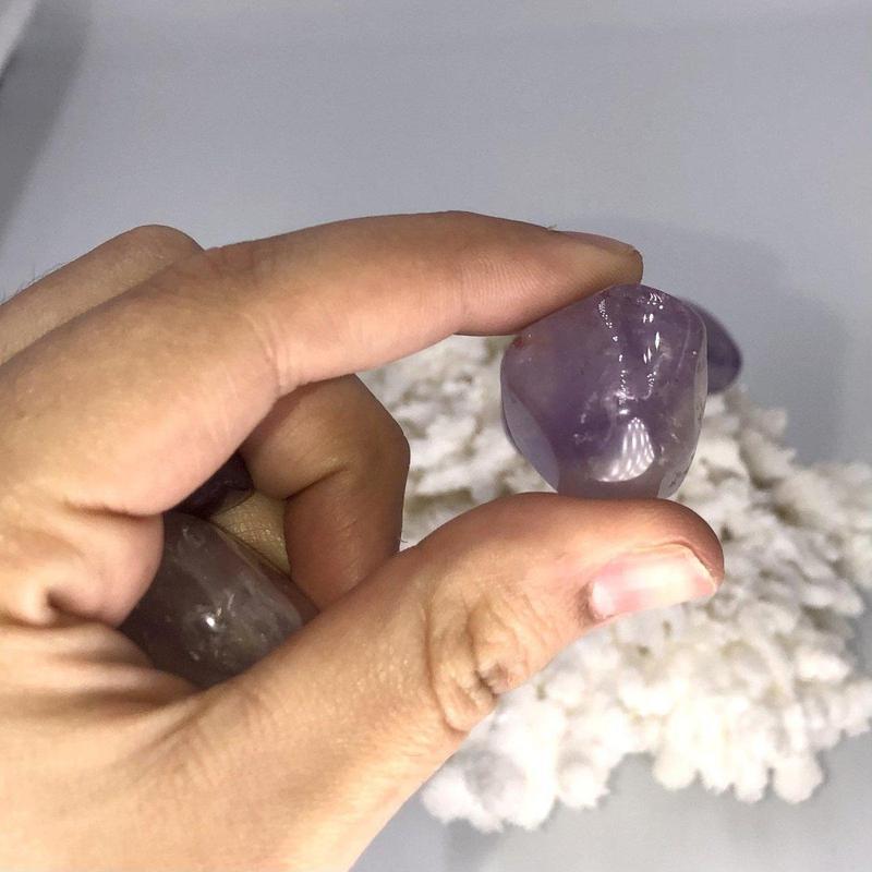 Polished Maraba Amethyst Tumbled Stones || Psychic Development & Protection || Brazil-Nature's Treasures