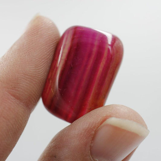 Polished Pink-Dyed Agate "B" Grade Tumble Stone || Grounding, Wisdom, Awareness || Brazil-Nature's Treasures