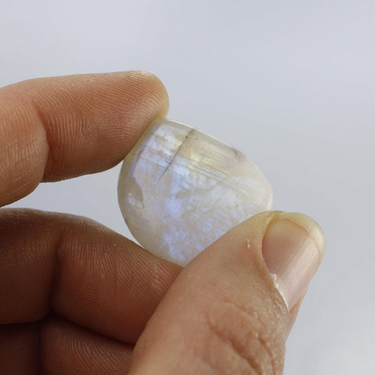 Polished Rainbow Moonstone Tumble Stone || Balance, Psychic Protection, Alignment || India-Nature's Treasures