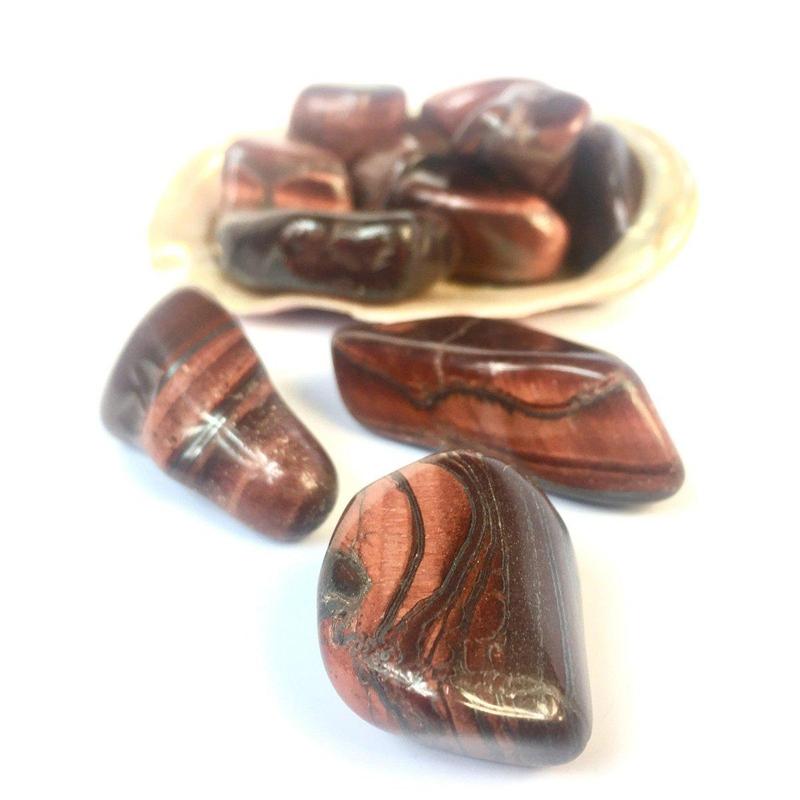 Polished Red Tiger's Eye Tumbled Stone || Confidence & Grounding || South Africa