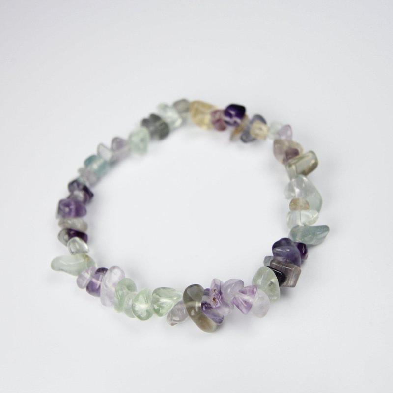 Rainbow Fluorite Chip Bracelet-Nature's Treasures