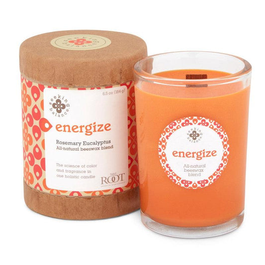 Root Candles Seeking Balance Spa Collection || Energize - Rosemary Eucalyptus-Nature's Treasures