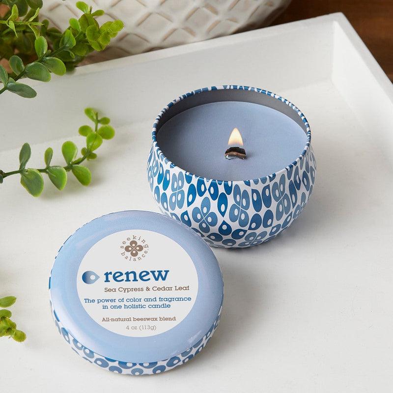 Root Candles Seeking Balance Spa Collection || Renew - Seaside Cypress and Cedar Leaf-Nature's Treasures