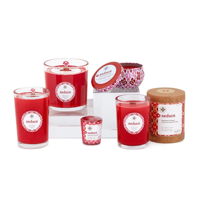 Root Candles Seeking Balance Spa Collection || Seduce - Patchouli & Anise-Nature's Treasures