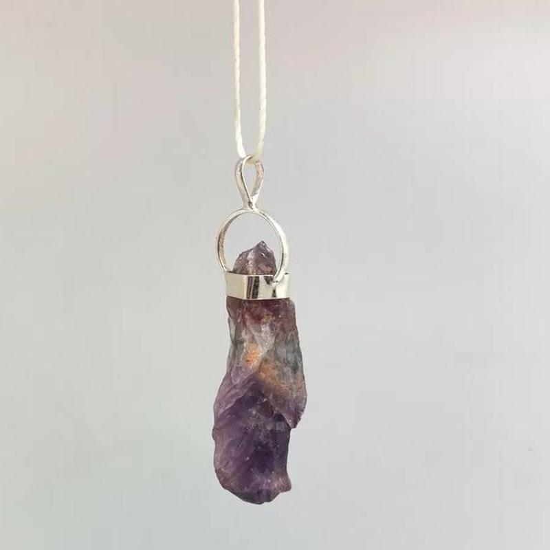 Rough Cacoxenite Pendant from Brazil || .925 Sterling Silver-Nature's Treasures
