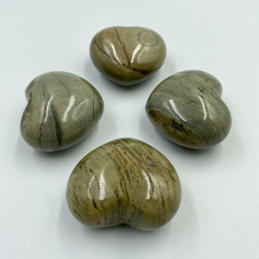 Silver Leaf Jasper Puff Heart-Nature's Treasures