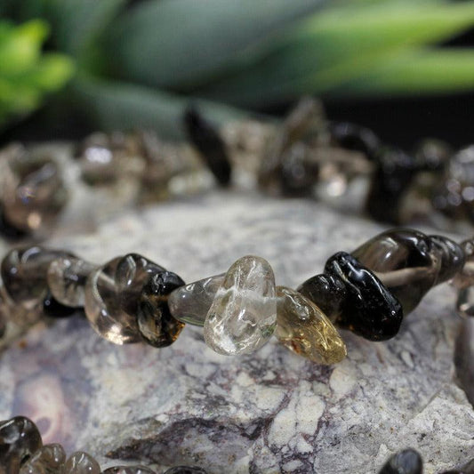 Smoky Quartz Chip Necklace-Nature's Treasures