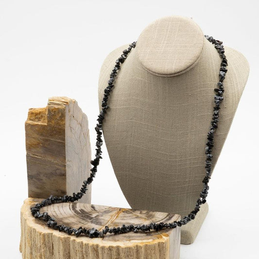 Snowflake Obsidian Chip Necklace-Nature's Treasures