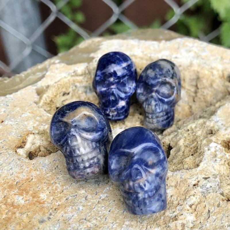 Sodalite Skull Drilled Pendant - Mini-Nature's Treasures