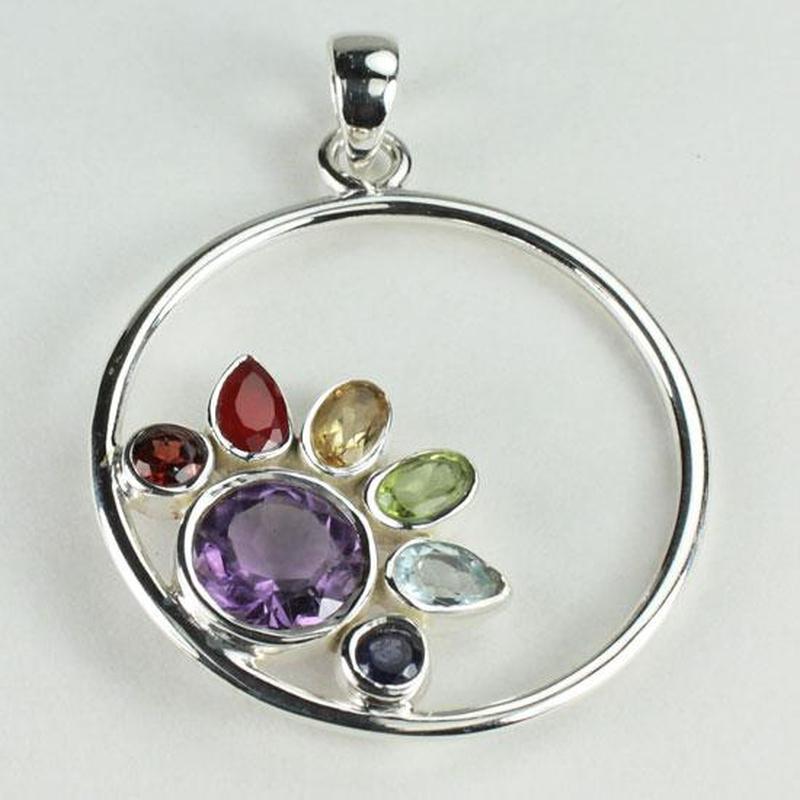 Sweet Serenity - Multi-Faceted Chakra Pendant || .925 Sterling Silver-Nature's Treasures