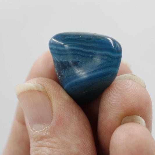 Teal Dyed Agate "B" Grade Tumbled Stone-Nature's Treasures