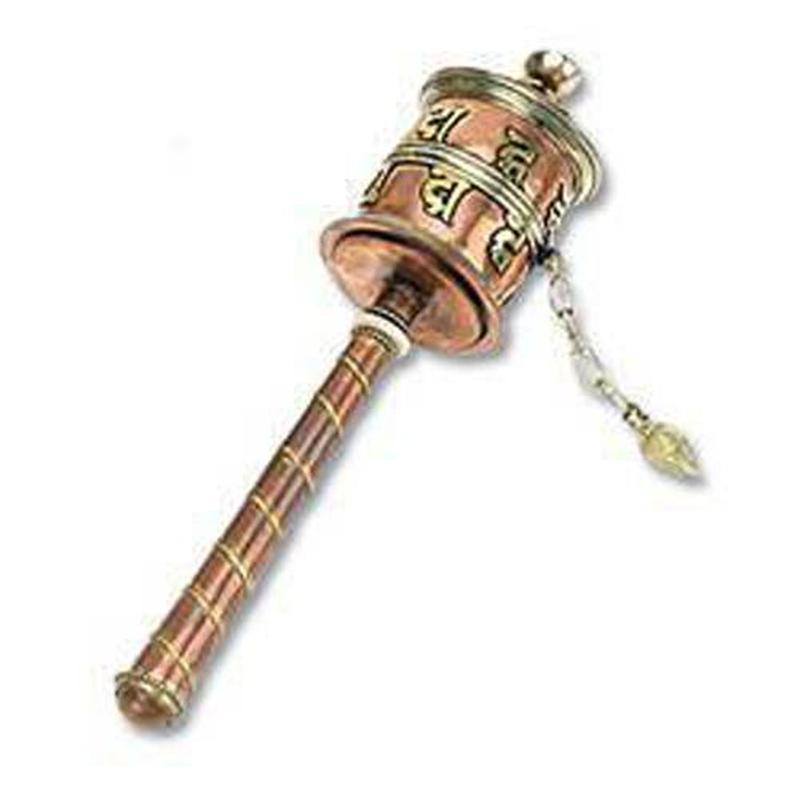Tibetan Copper Prayer Spinning Wheel-Nature's Treasures