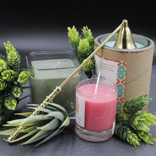 Traditional Solid Brass Candle Snuffer 8"-Nature's Treasures