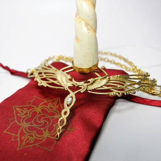 Unicorn Gold Tiara with Quartz-Nature's Treasures