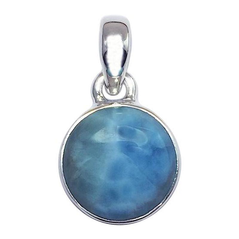 Unisex Larimar Pendant || .925 Sterling Silver-Nature's Treasures