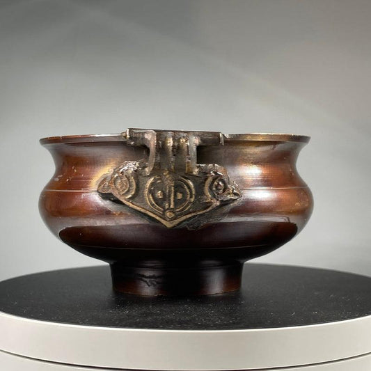 Universal Offering Dish And Burner Holder || Tibetan || Bronze-Nature's Treasures