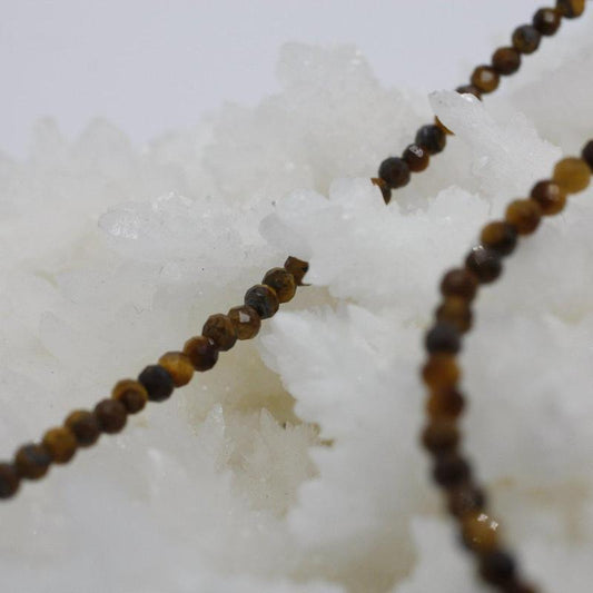 Yellow Tiger's Eye Dainty Faceted Necklace || .925 Sterling Silver-Nature's Treasures