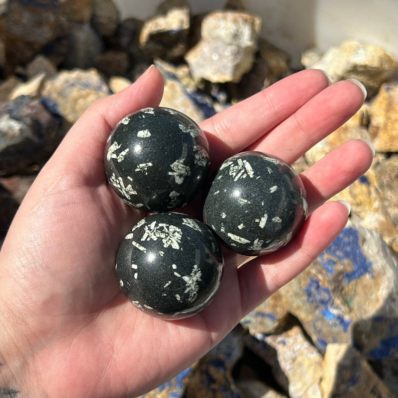 40mm Chinese Writing Stone Spheres