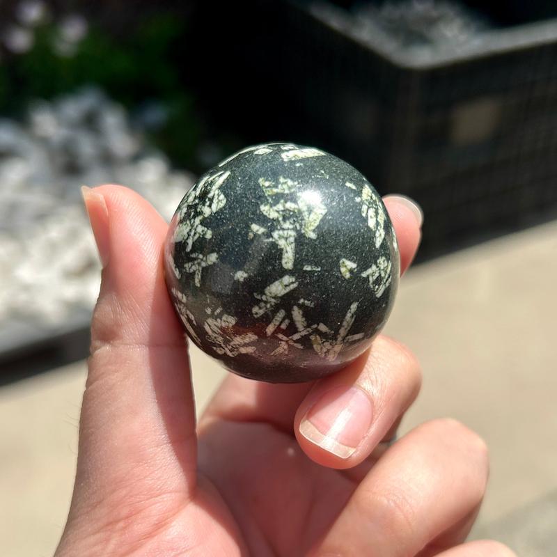 40mm Chinese Writing Stone Spheres || Trunk Show-Nature's Treasures