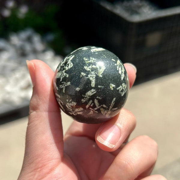 40mm Chinese Writing Stone Spheres || Trunk Show – Nature's Treasures