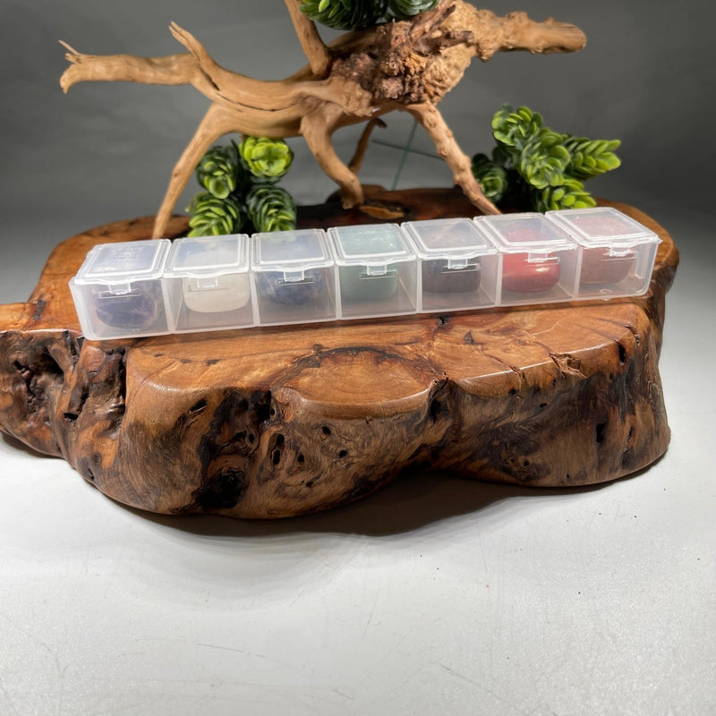 7 Chakra Set Tumble Stones With Organizer Box || Chakra Set-Nature's Treasures