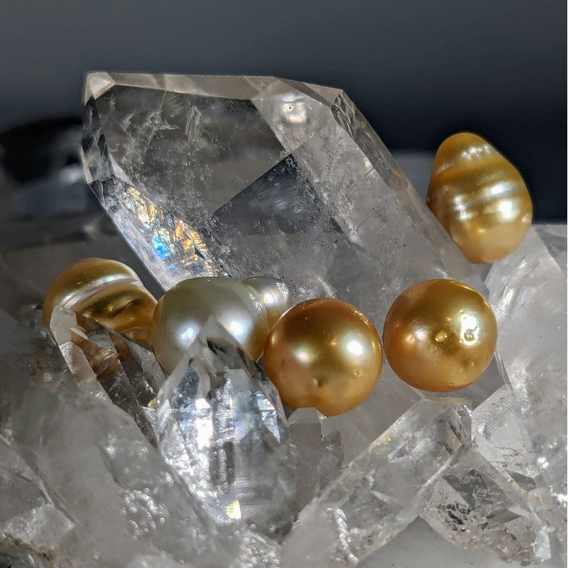 8mm Champagne Pearl Specimen's || Feminine Connections-Nature's Treasures