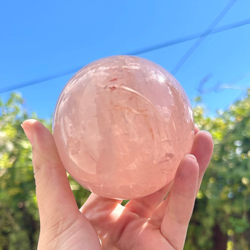 A Grade 6 Star Rose Quartz Spheres || 50 MM To 85 MM || Madagascar-Nature's Treasures