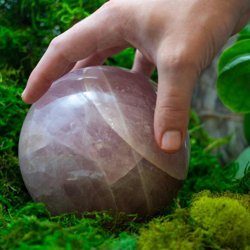 A Grade 6 Star Rose Quartz Spheres || 50 MM To 85 MM || Madagascar-Nature's Treasures