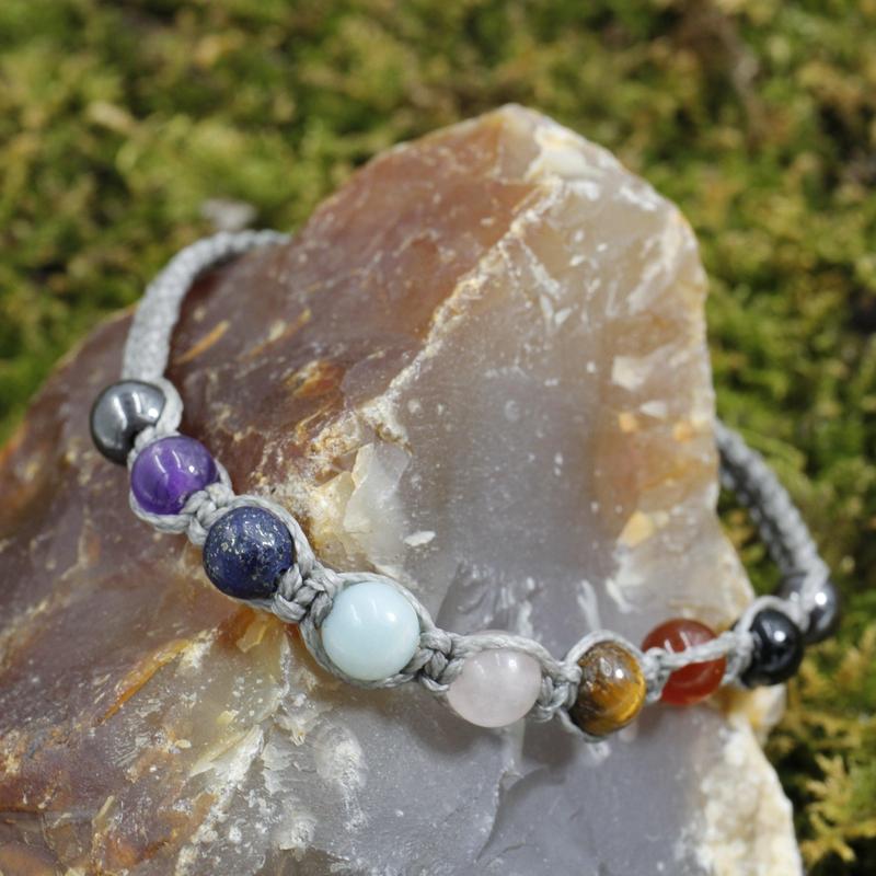 Adjustable Chakra Gemstone Bracelet || Balance-Nature's Treasures