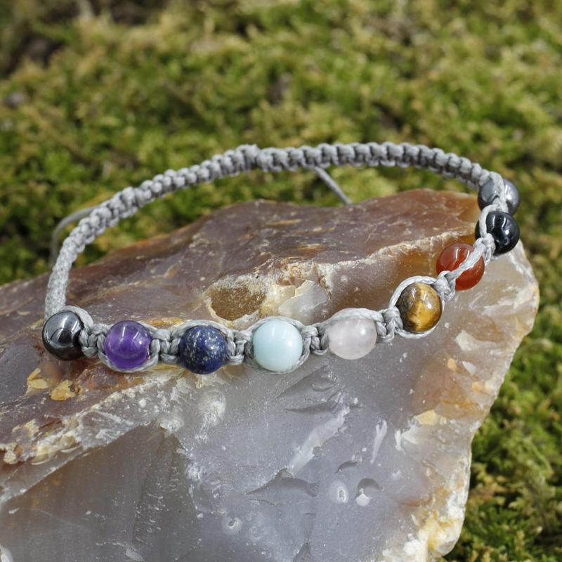 Adjustable Chakra Gemstone Bracelet || Balance-Nature's Treasures