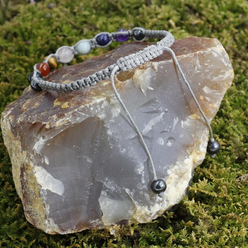 Adjustable Chakra Gemstone Bracelet || Balance-Nature's Treasures