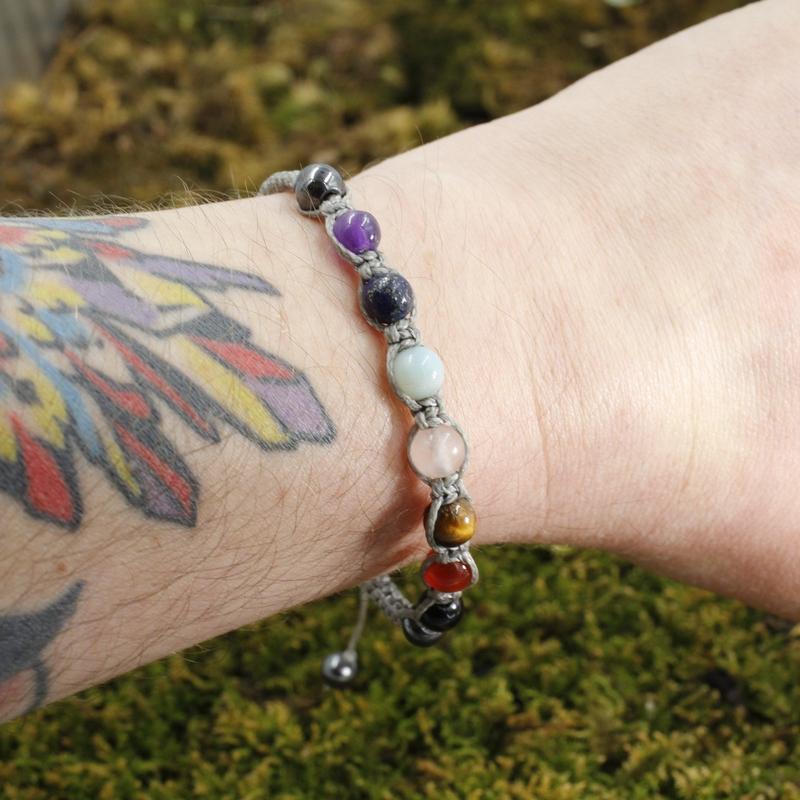 Adjustable Chakra Gemstone Bracelet || Balance-Nature's Treasures