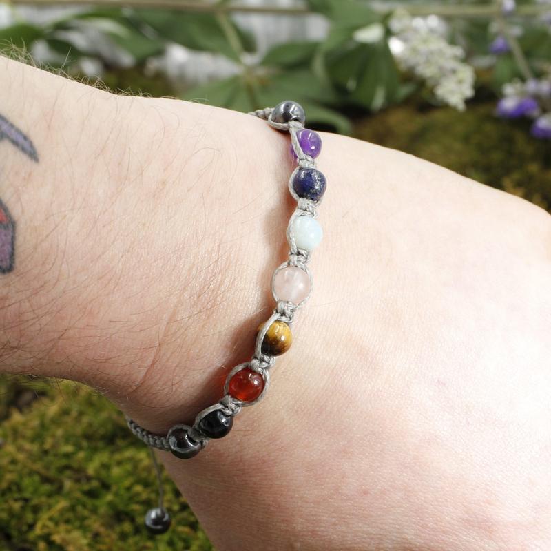 Adjustable Chakra Gemstone Bracelet || Balance-Nature's Treasures