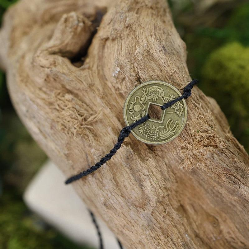 Adjustable Feng Shui Coin Tassel Bracelets || Abundance-Nature's Treasures